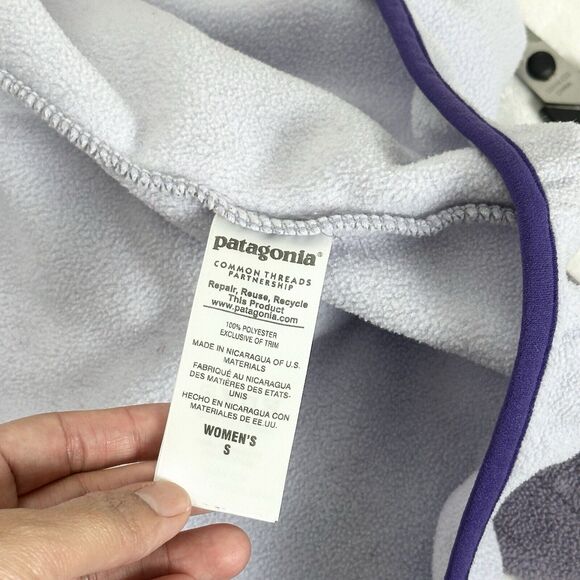 Patagonia Women’s Synchilla Snap T Fleece Pullover Size S Purple Lilac - Picture 14 of 15